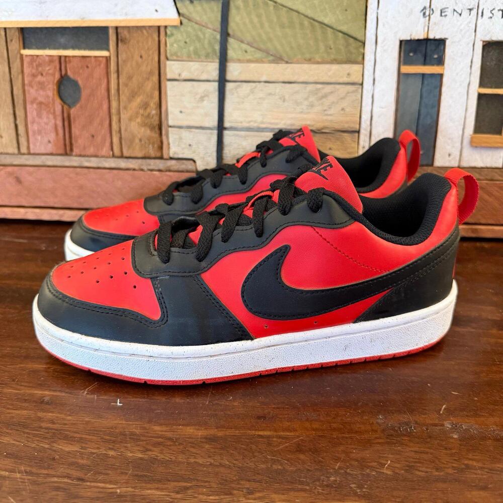 Nike Court Borough Low Recraft University Red‎ Black (GS) Shoes 6Y